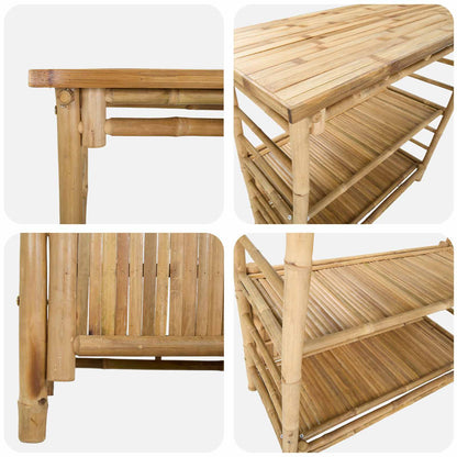 Tavolo da bar da esterno Naturale 110 x 50 x 105 cm Bambù