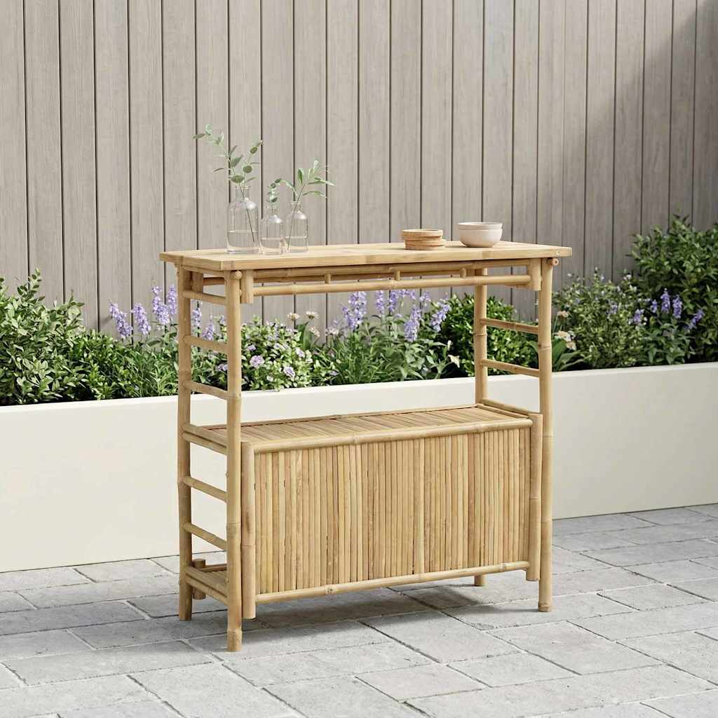Tavolo da bar da esterno Naturale 110 x 50 x 105 cm Bambù