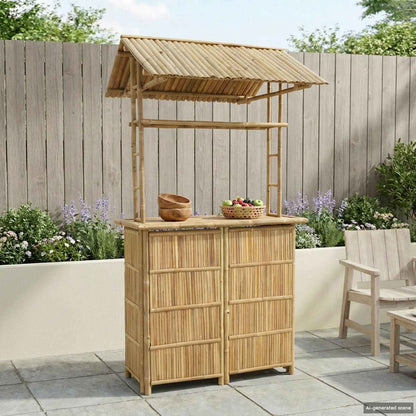 Tavolo da bar da esterno Naturale 115 x 95 x 214 cm Bambù | homemem39