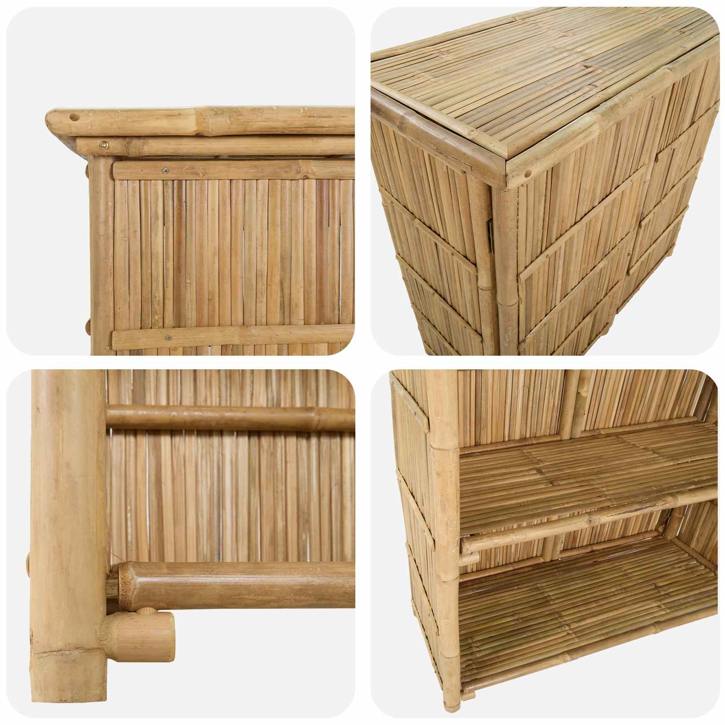 Tavolo da bar da esterno Naturale 115 x 55 x 105 cm Bambù