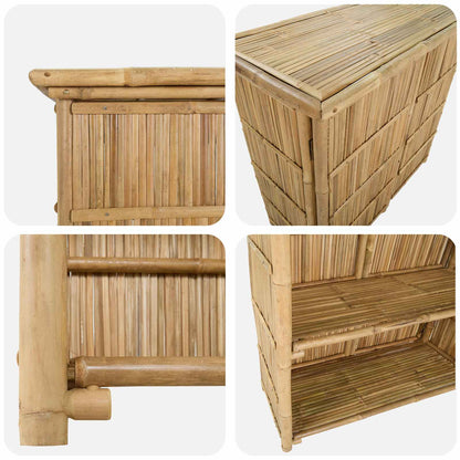 Tavolo da bar da esterno Naturale 115 x 55 x 105 cm Bambù