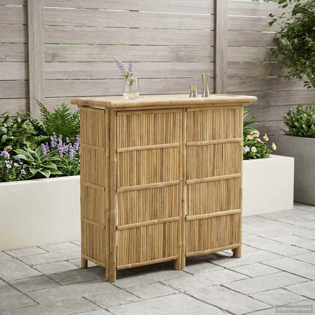 Tavolo da bar da esterno Naturale 115 x 55 x 105 cm Bambù