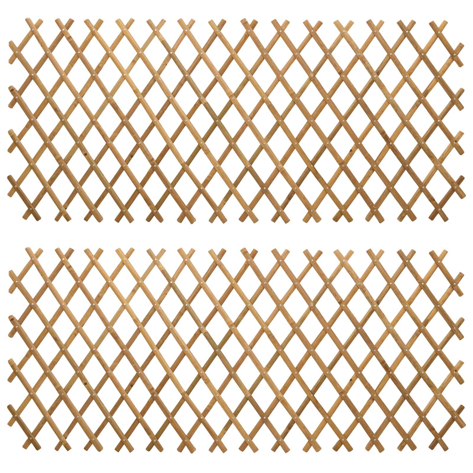 Recinto Trellis Espandibile 2 pcs Marrone Chiaro 100 x 105 cm | homemem39