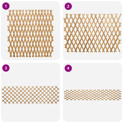 Recinto Trellis Espandibile 2 pcs Marrone Chiaro 100 x 105 cm | homemem39
