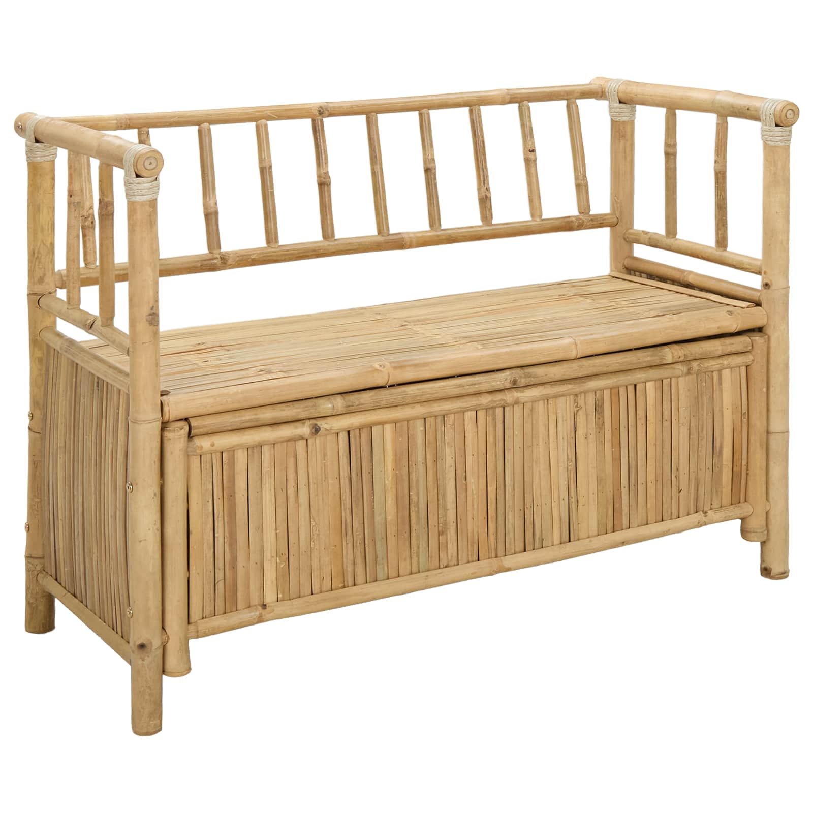 Panca da Giardino con Contenitore Naturale 110 x 47 x 80 cm | homemem39
