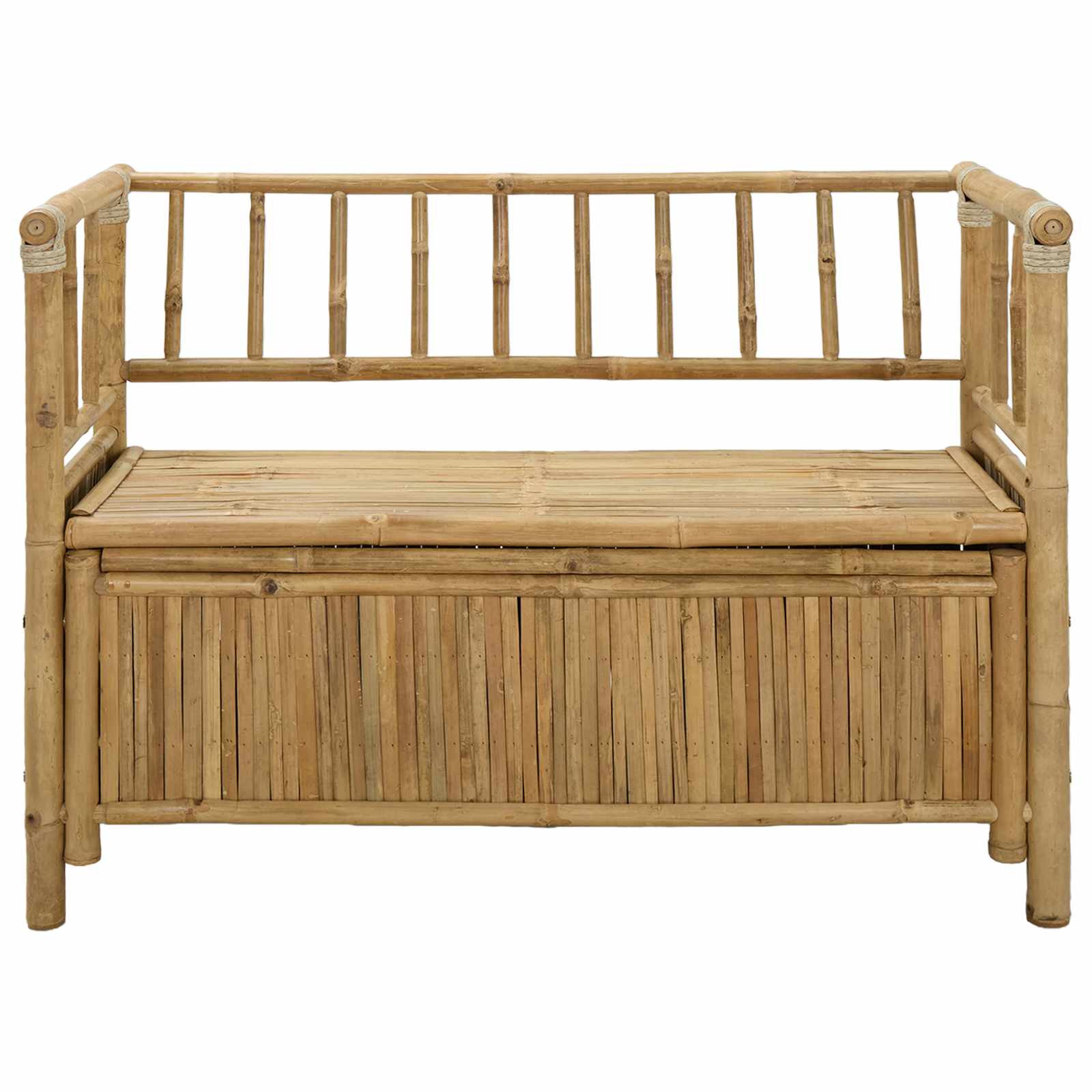 Panca da Giardino con Contenitore Naturale 110 x 47 x 80 cm | homemem39