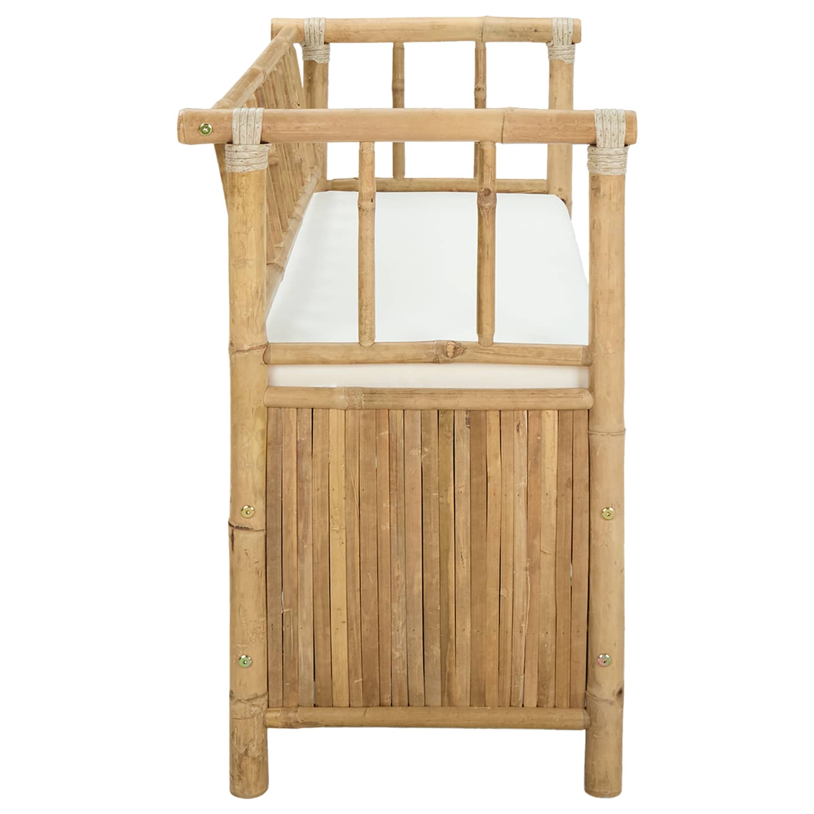 Panca da Giardino con Contenitore Naturale 110 x 47 x 80 cm | homemem39