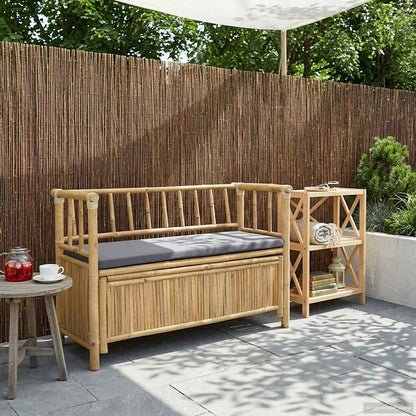 Panca da Giardino con Contenitore Naturale 110 x 47 x 80 cm | homemem39