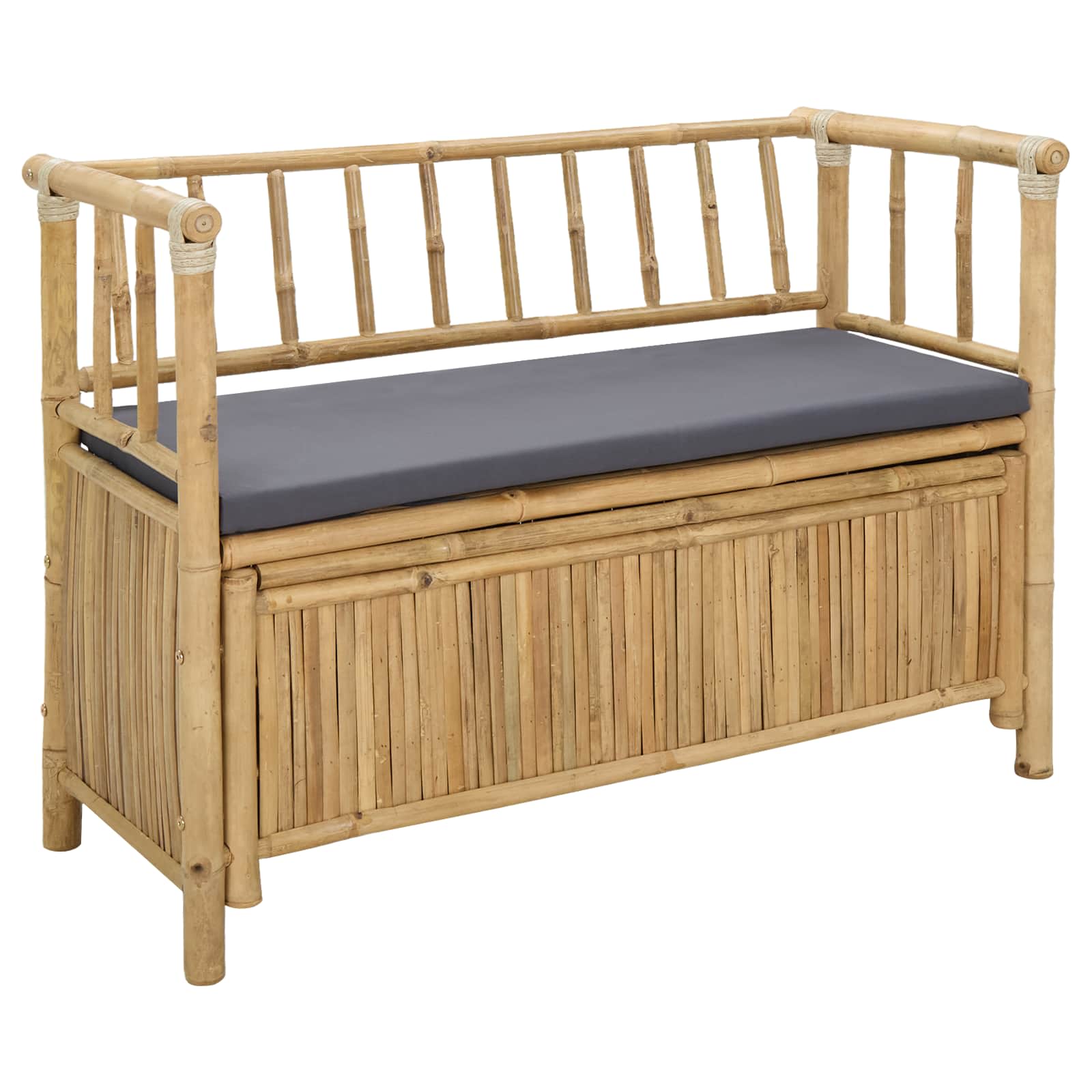 Panca da Giardino con Contenitore Naturale 110 x 47 x 80 cm | homemem39