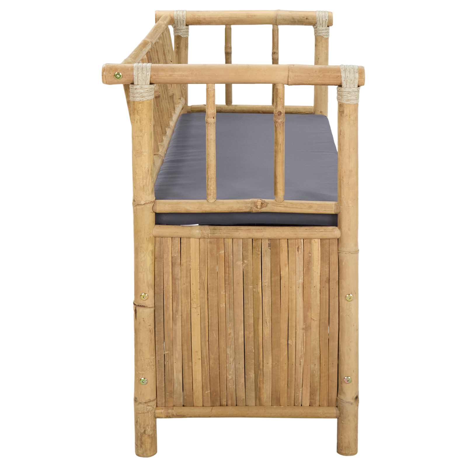 Panca da Giardino con Contenitore Naturale 110 x 47 x 80 cm | homemem39