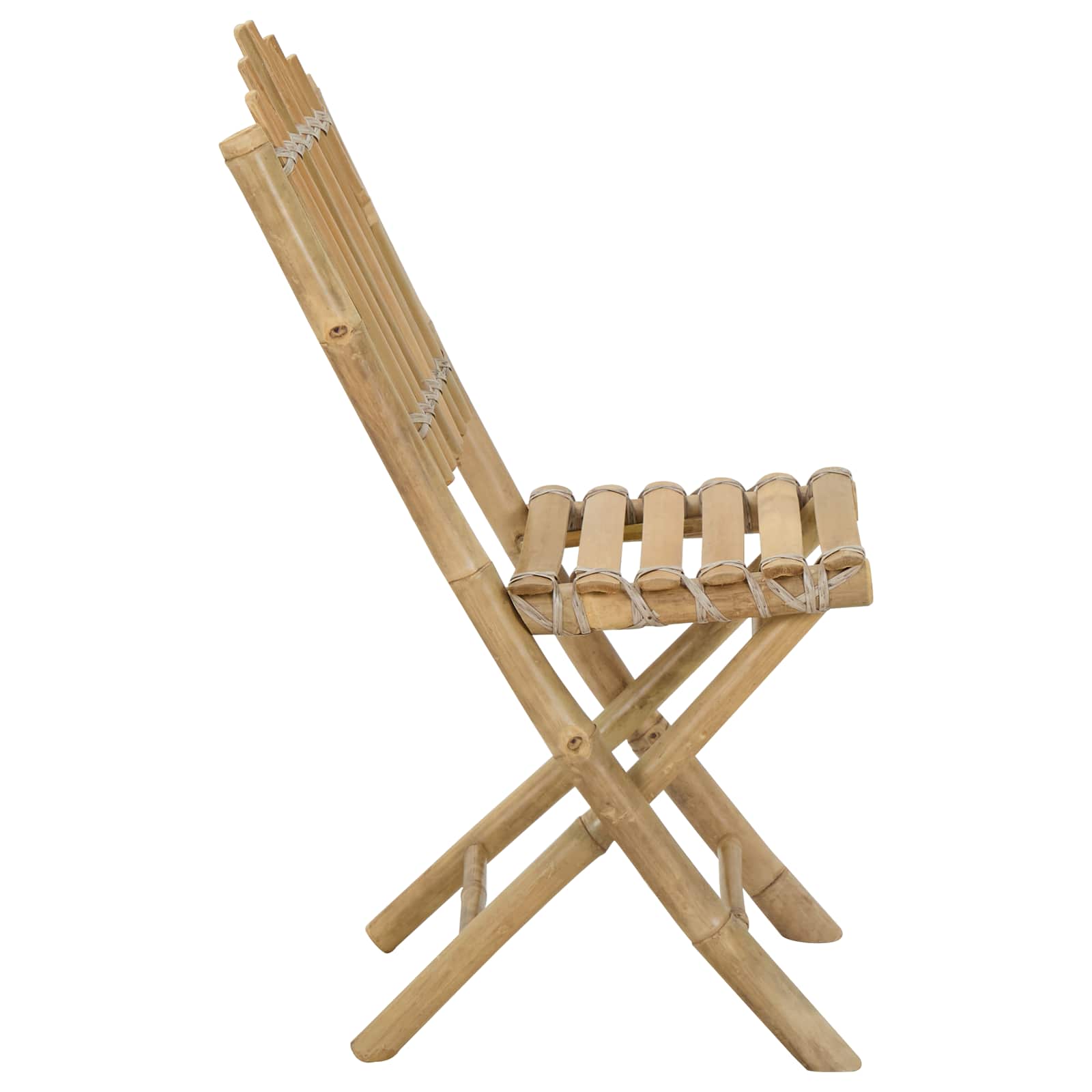 Sedia da Giardino 4 pcs Naturale 42 x 53 x 90 cm Bambù | homemem39