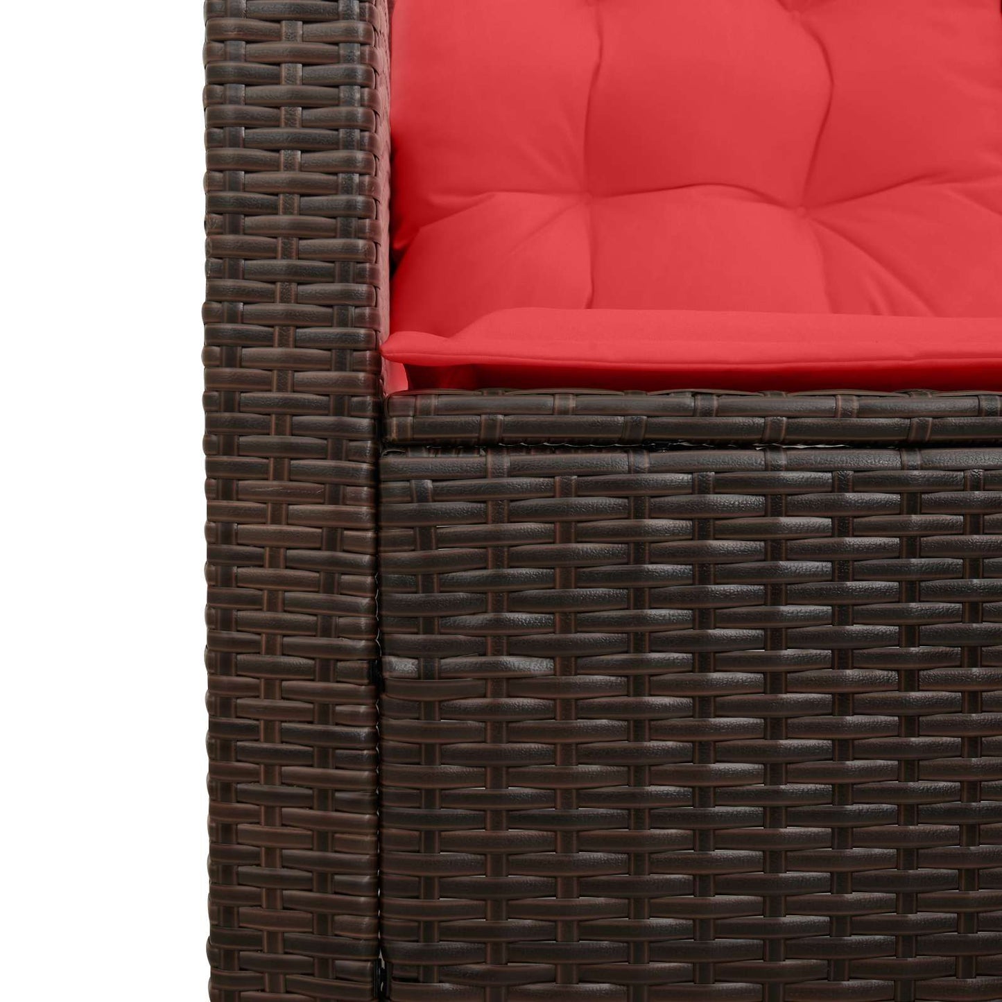 Set di divani da esterno 2 pcs Marrone e Rosso polyrattan | homemem39