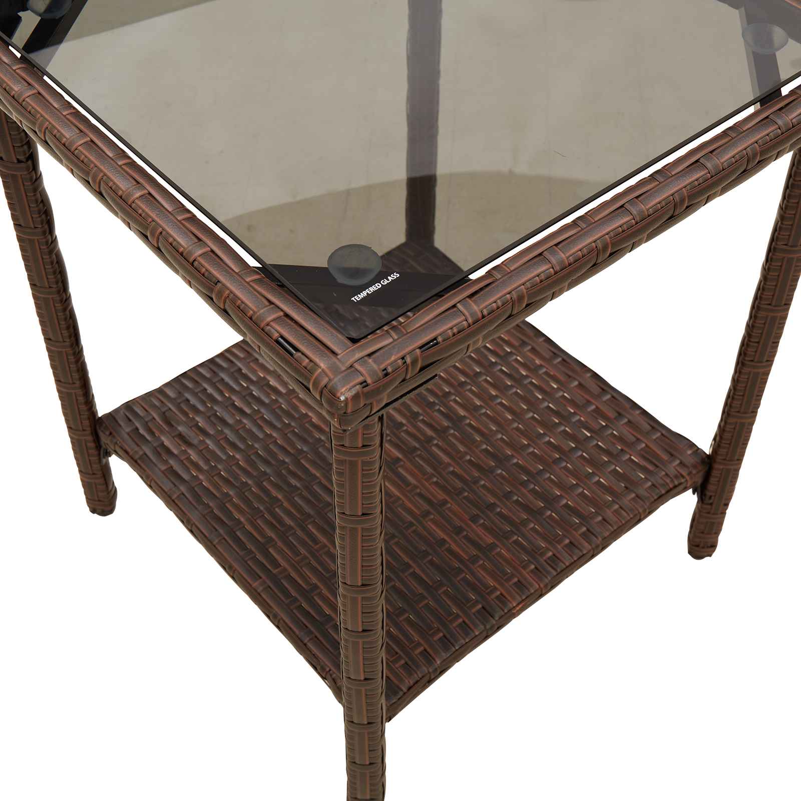 Set di divani da esterno 2 pcs Marrone e Rosso polyrattan | homemem39