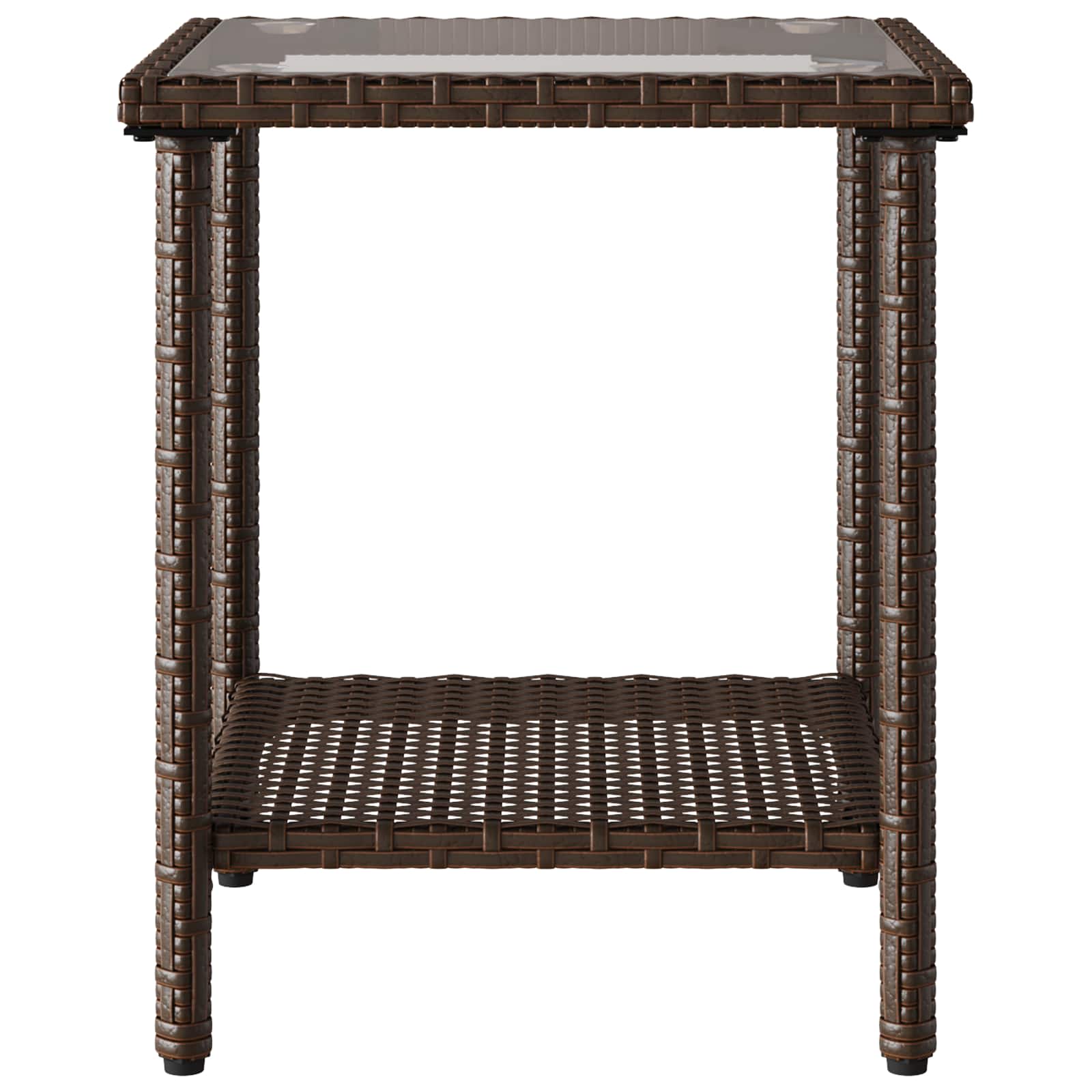 Set di divani da esterno 2 pcs Marrone e Rosso polyrattan | homemem39