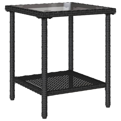Divano da giardino 2 pcs Nero e Turchese Poly Rattan | homemem39