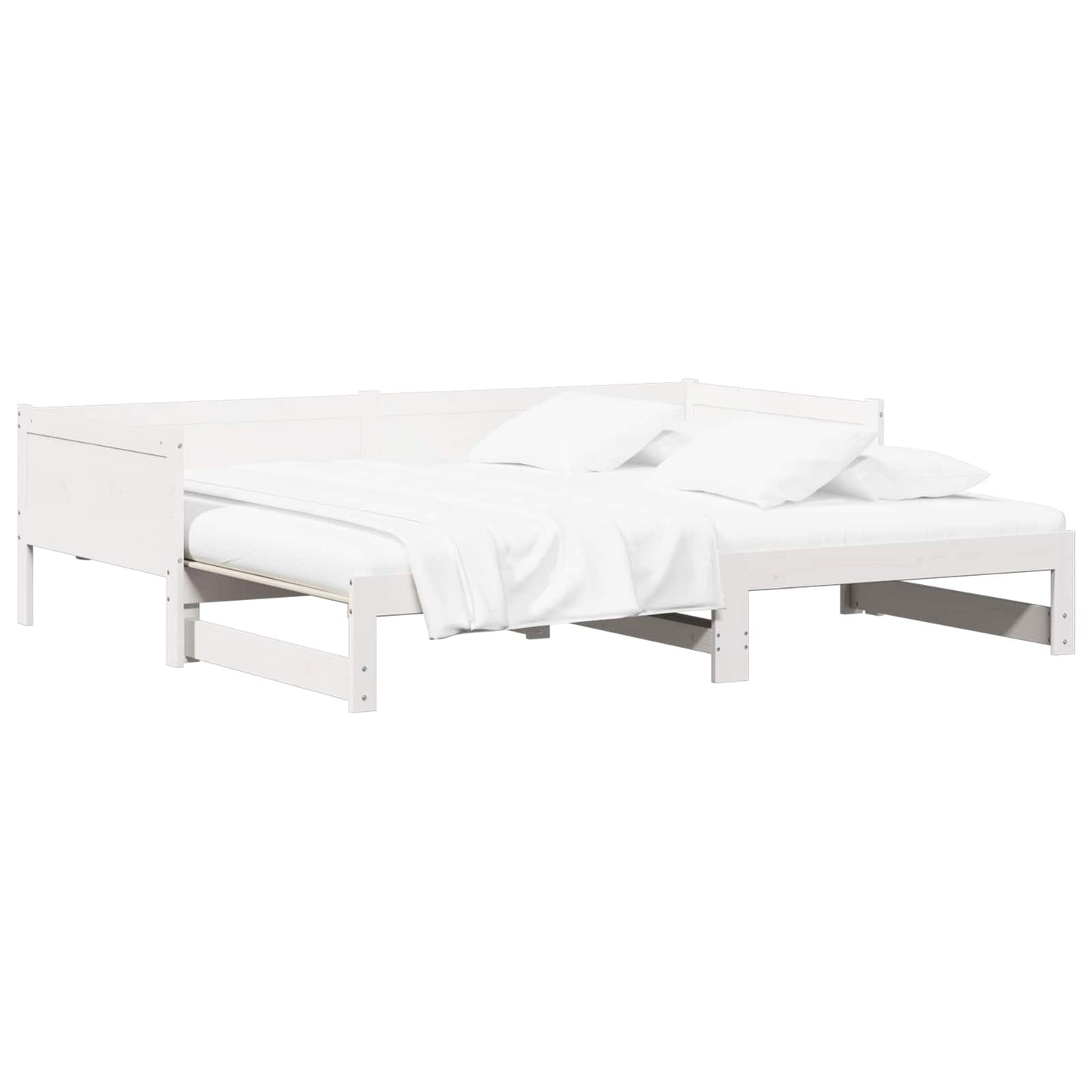 Letto Giorno Estraibile Bianco 180 x 200 cm Pino massello | homemem39