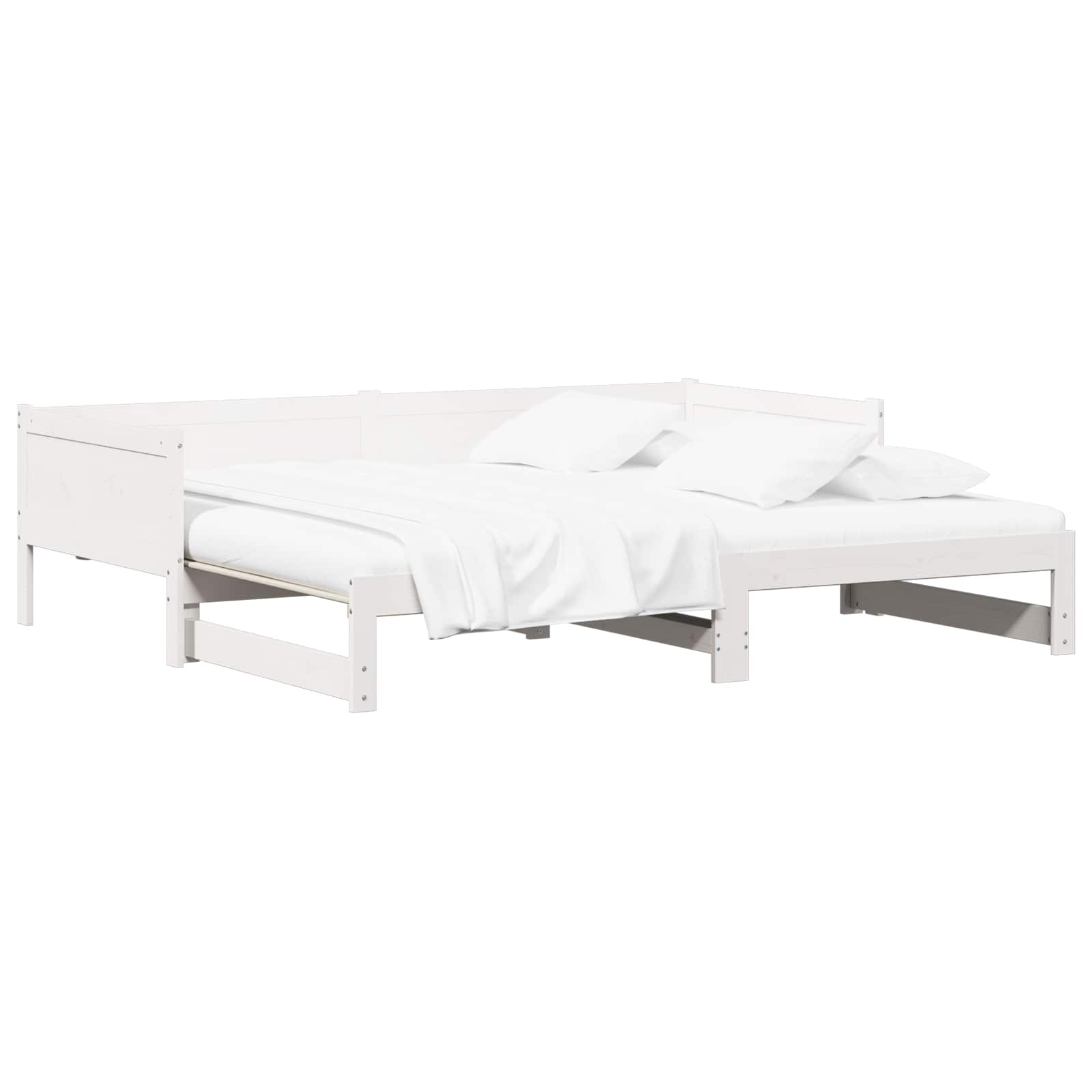 Letto Giorno Estraibile Bianco 180 x 200 cm Pino massello | homemem39