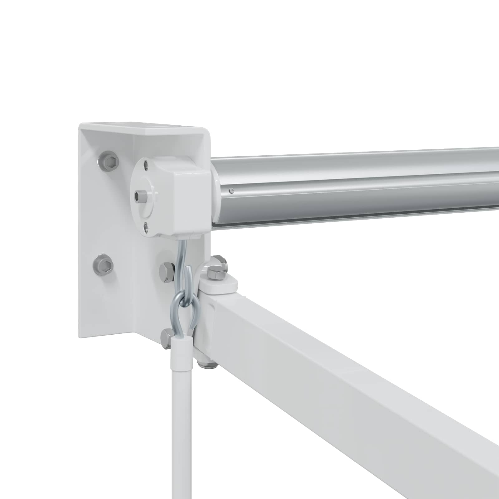 Telaio per tende da sole retrattile manuale Bianco 4 x 2 m | homemem39