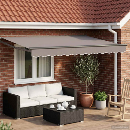 Telaio per tende da sole retrattile manuale Antracite 3 x 2 m | homemem39