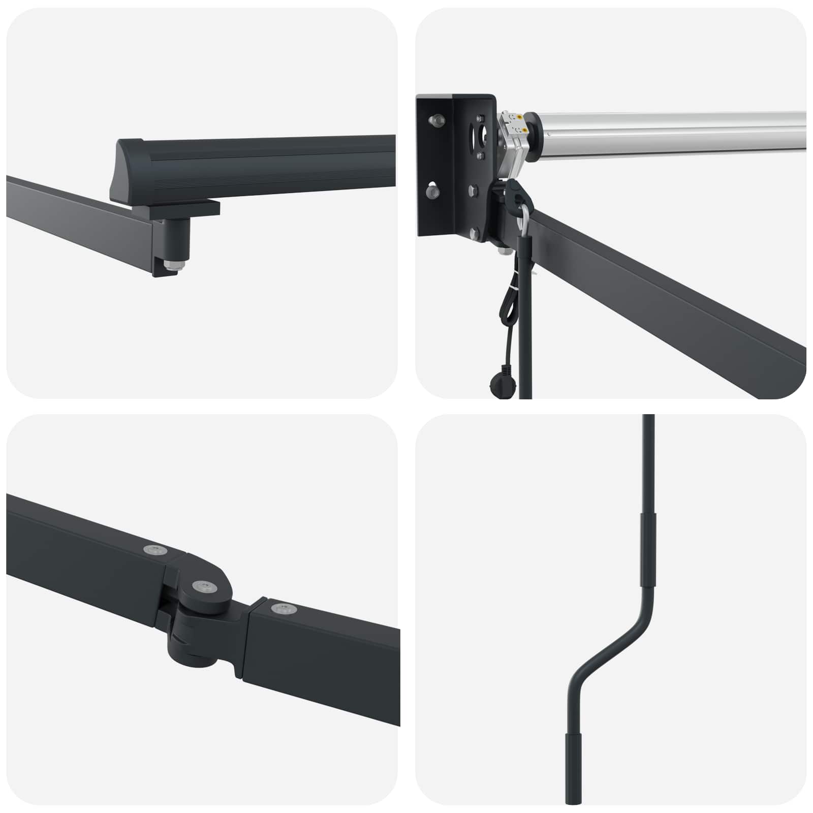 Struttura della tenda elettrica retrattile Antracite 2,5 x 2 m | homemem39