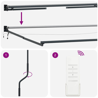 Struttura della tenda elettrica retrattile Antracite 3 x 2 m | homemem39