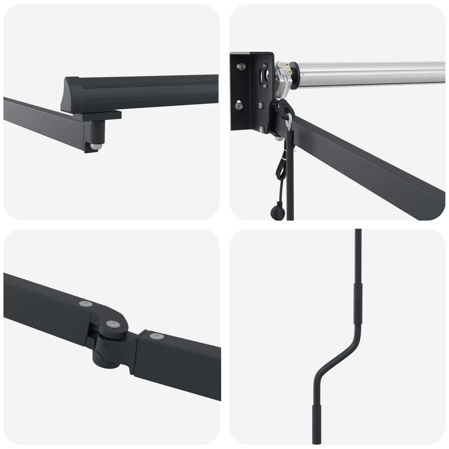 Struttura della tenda elettrica retrattile Antracite 3,5 x 2 m | homemem39