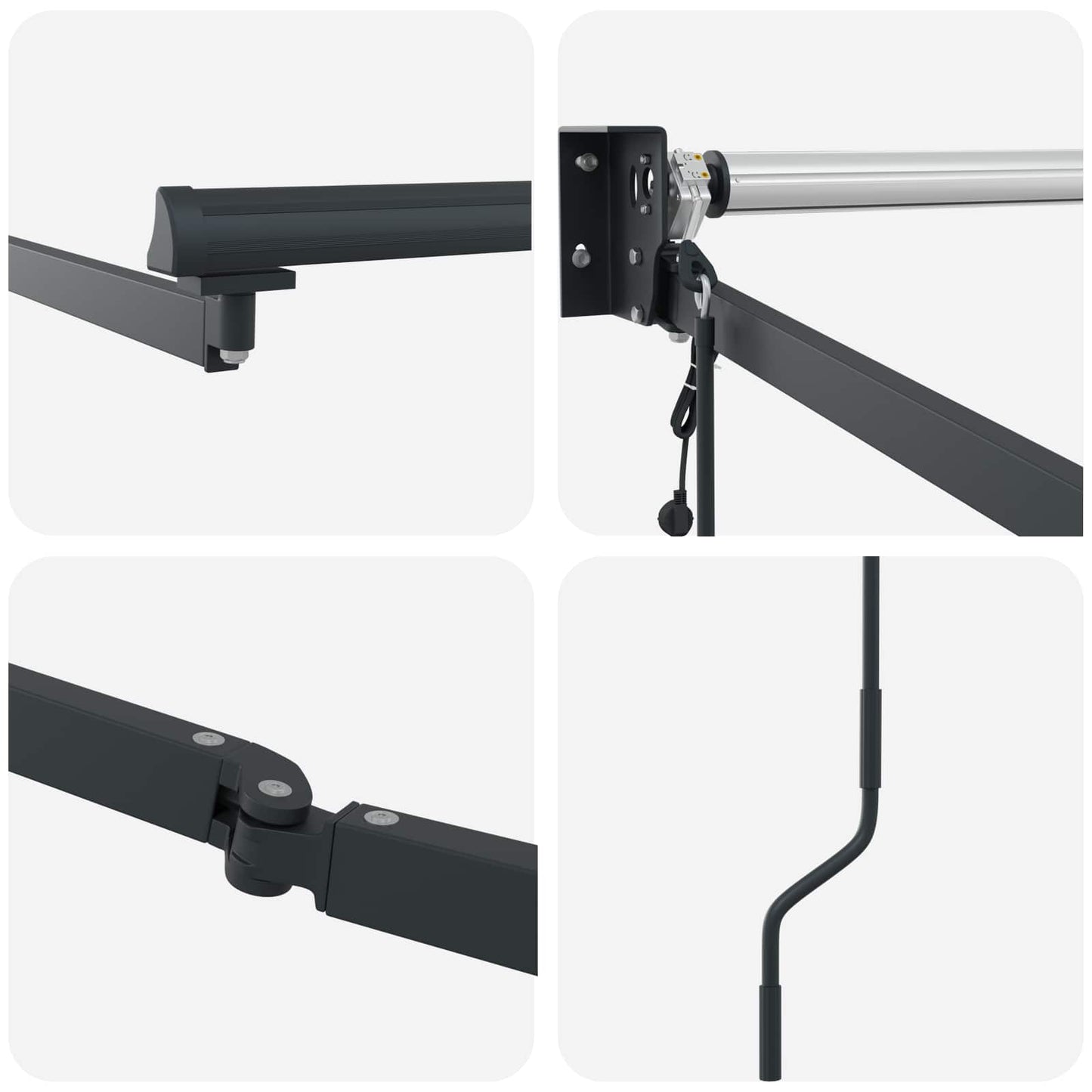 Struttura della tenda elettrica retrattile Antracite 4 x 2 m | homemem39