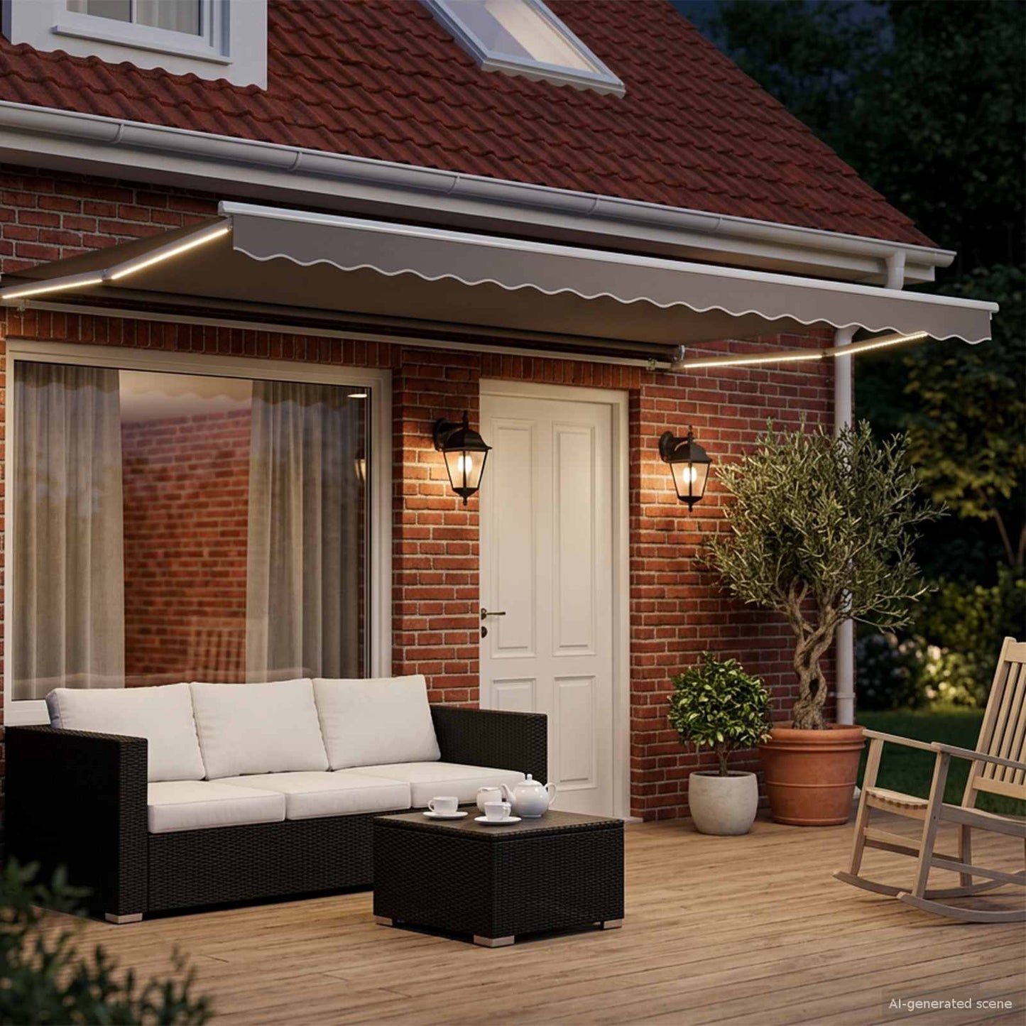 Struttura della tenda elettrica retrattile Bianco 4 × 3 m | homemem39