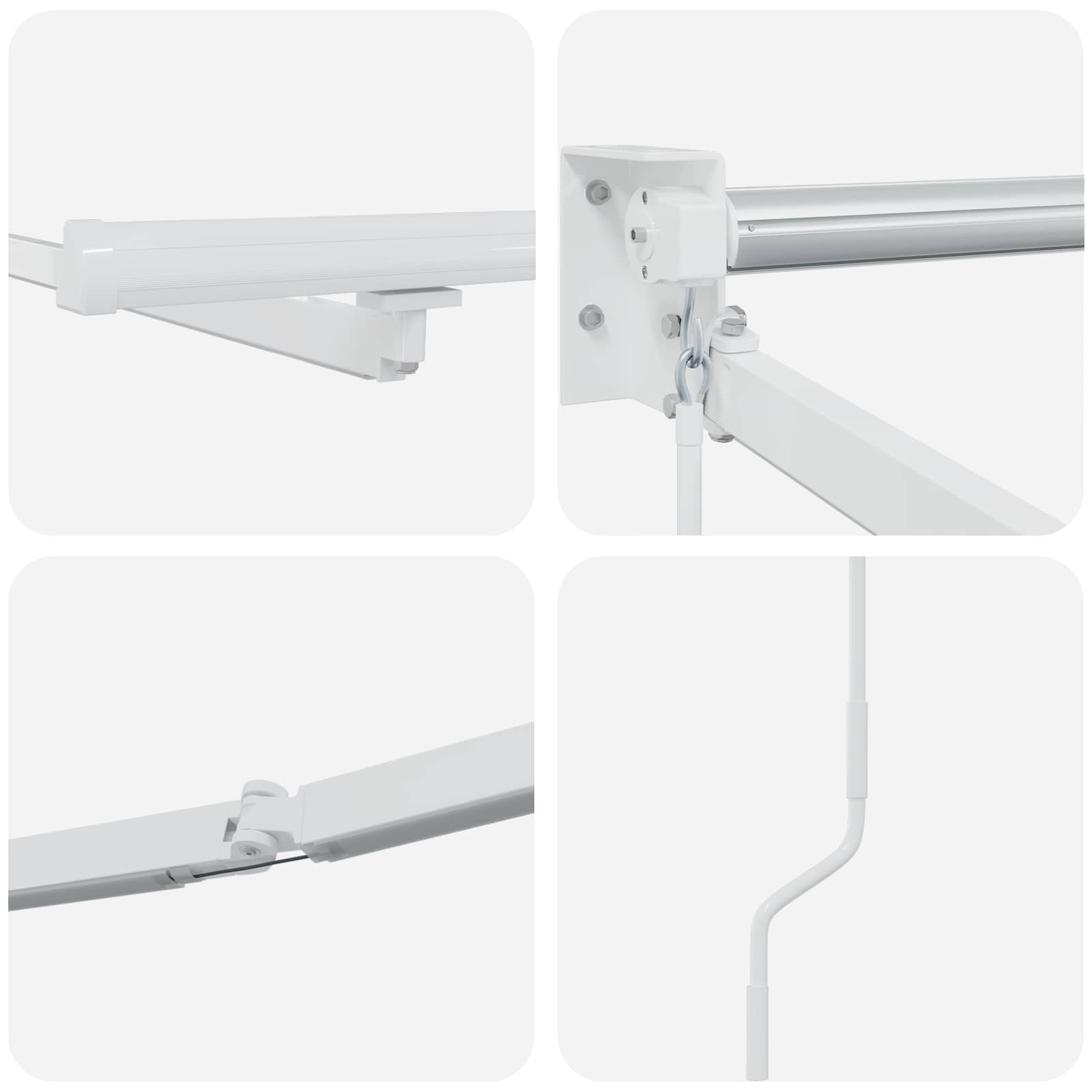 Struttura della tenda elettrica retrattile Bianco 4,5 × 3 m | homemem39
