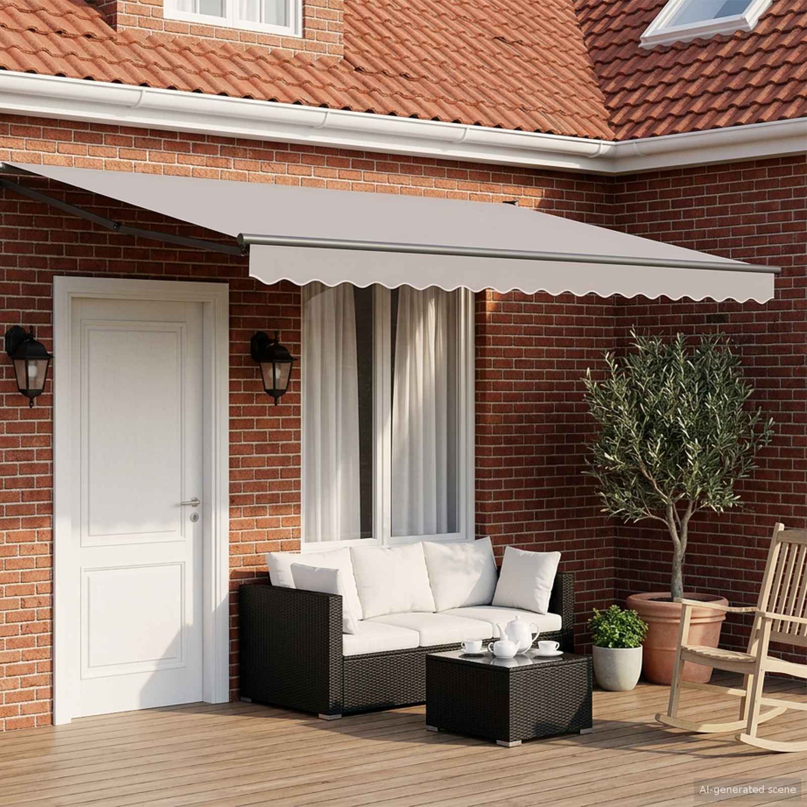 Struttura della tenda elettrica retrattile Antracite 5 x 3 m | homemem39