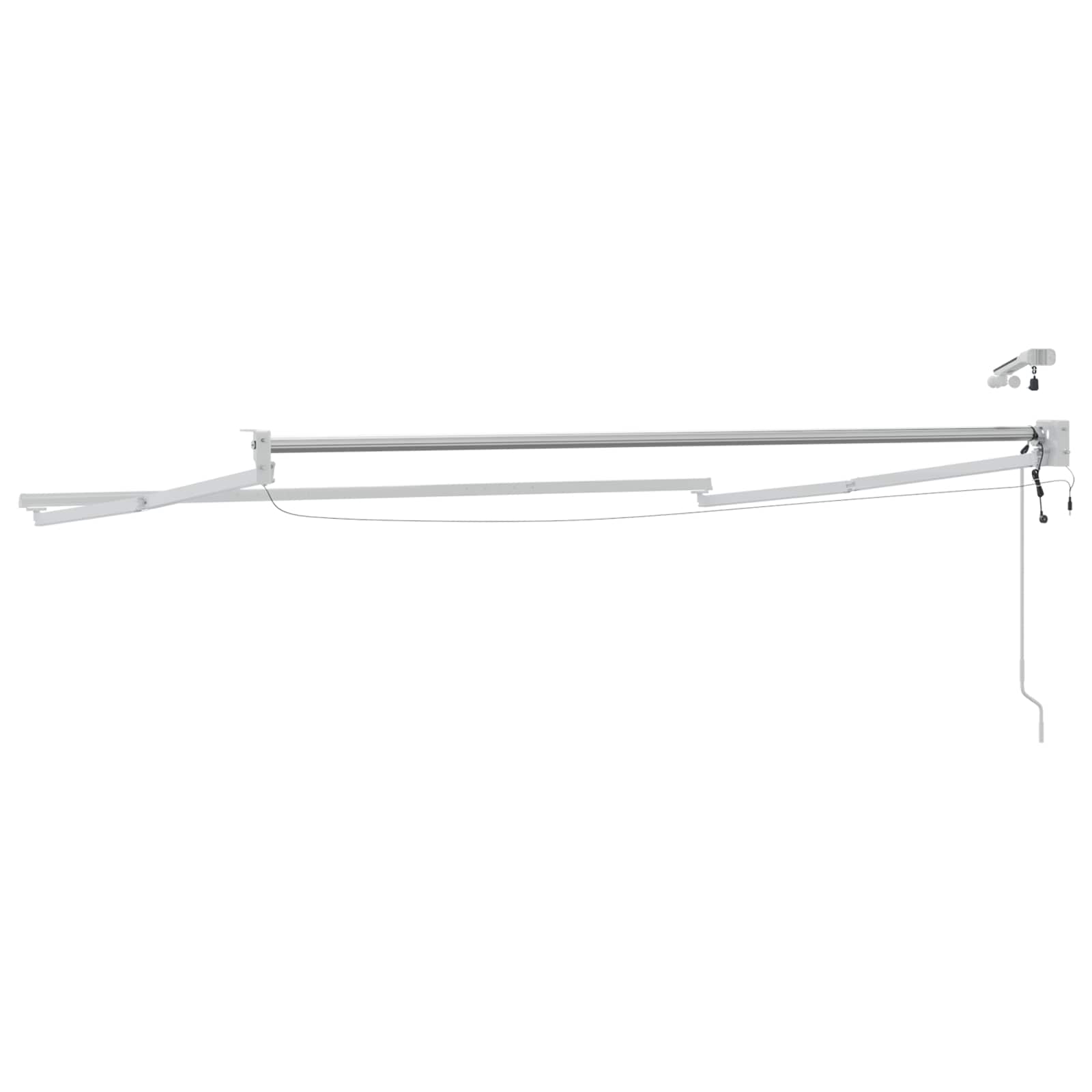 Struttura della tenda elettrica retrattile Bianco 2,5 x 2 m | homemem39
