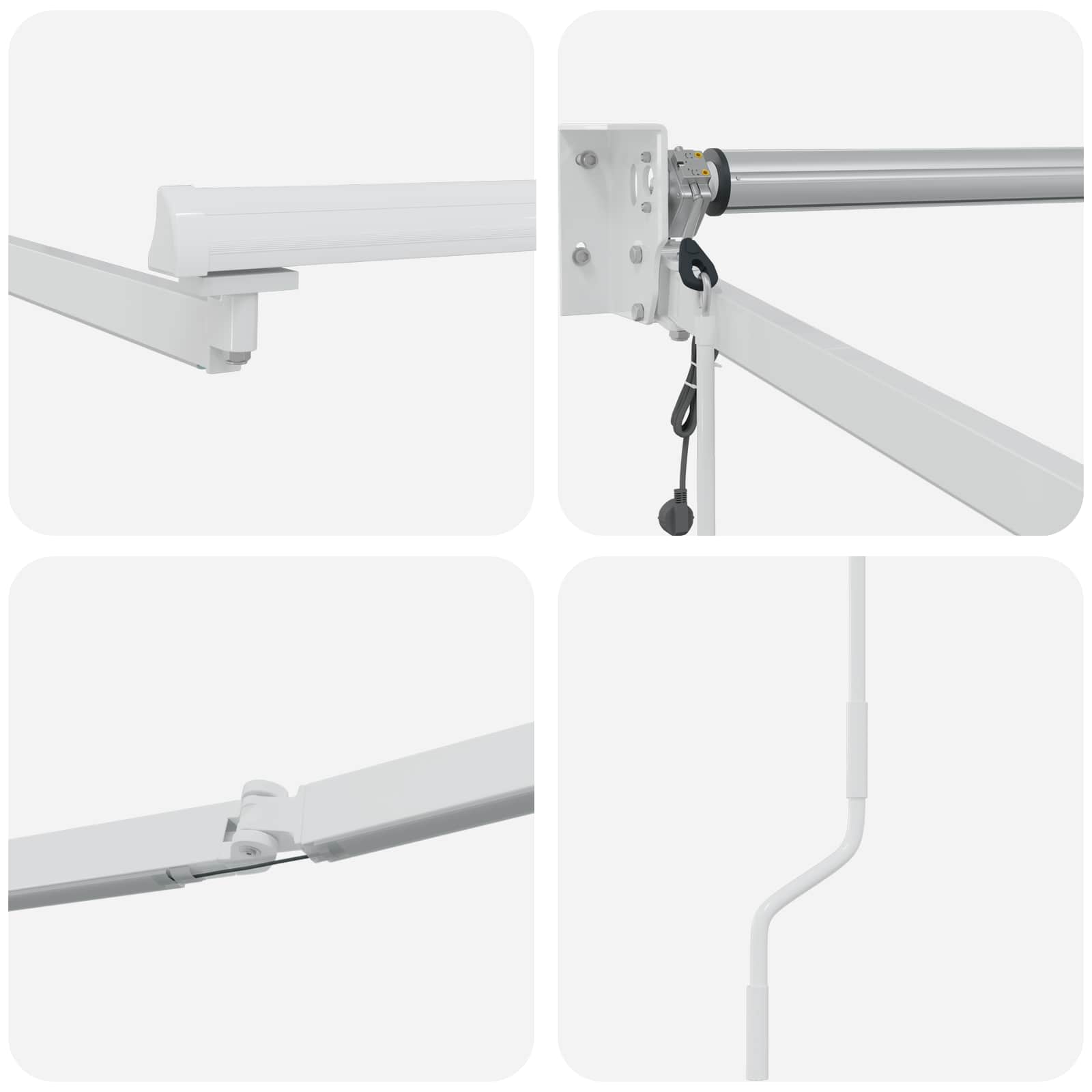 Struttura della tenda elettrica retrattile Bianco 4 × 3 m | homemem39