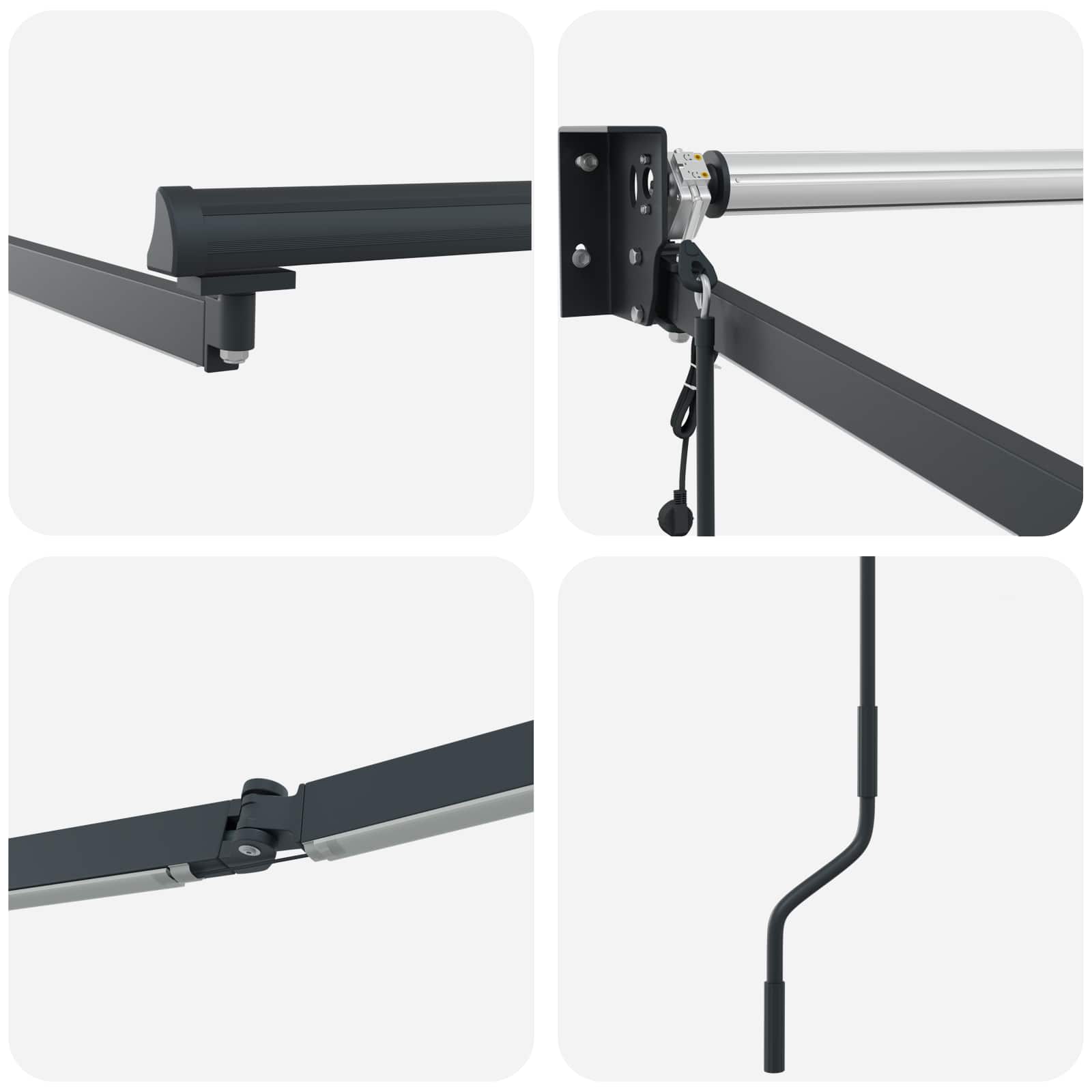 Struttura della tenda elettrica retrattile Antracite 2,5 x 2 m | homemem39