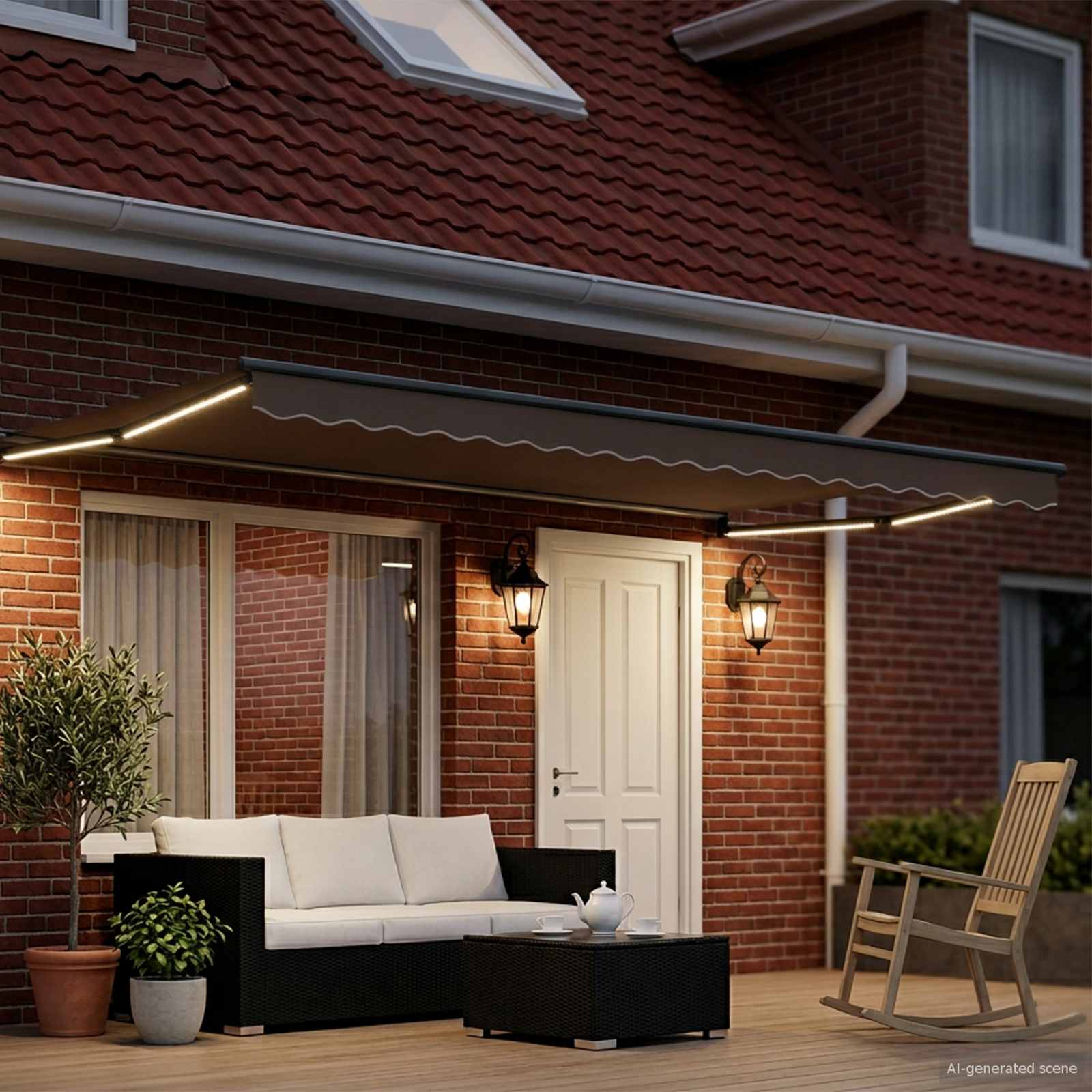 Struttura della tenda elettrica retrattile Antracite 4 x 2 m | homemem39