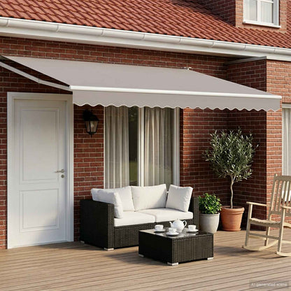 Struttura della tenda elettrica retrattile Bianco 4,5 × 3 m | homemem39
