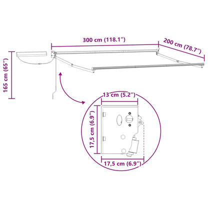 Struttura della tenda elettrica retrattile Antracite 3 x 2 m - homemem39