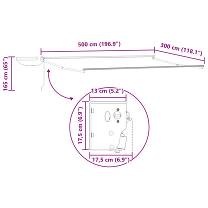 Struttura della tenda elettrica retrattile Antracite 5 x 3 m - homemem39