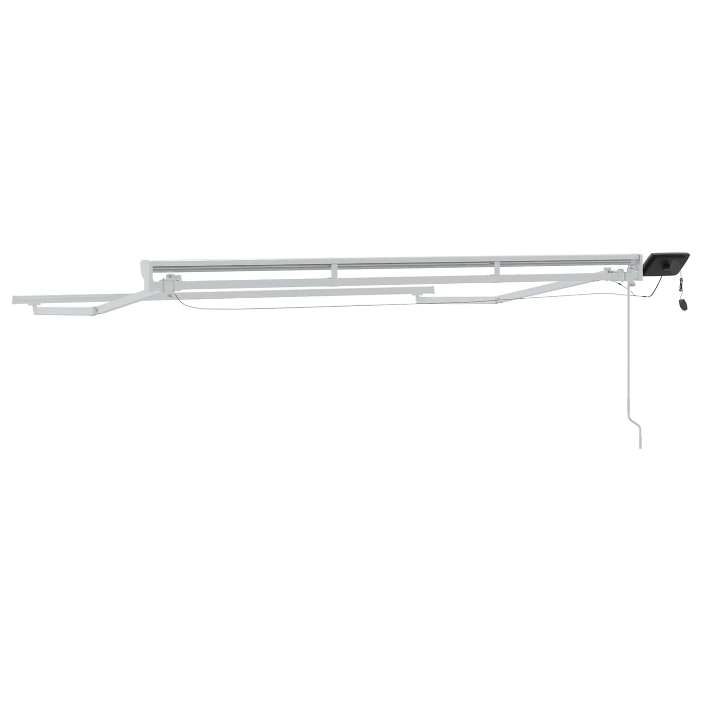 Cornice per Tenda Manuale con LED Bianco 2,5 x 2 m Alluminio | homemem39
