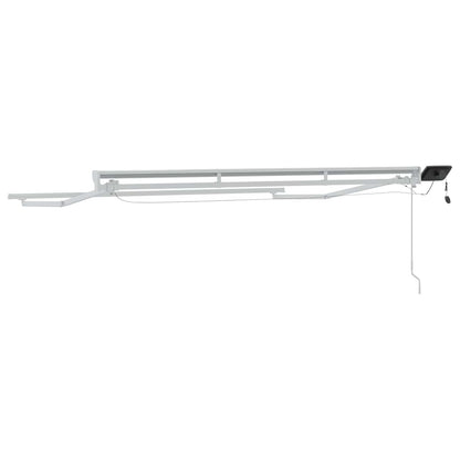 Cornice per Tenda Manuale con LED Bianco 2,5 x 2 m Alluminio | homemem39