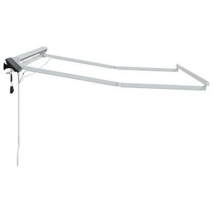 Cornice per Tenda Manuale con LED Bianco 3,5 x 2 m Alluminio | homemem39
