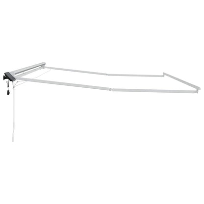Cornice per Tenda Manuale con LED Bianco 4 x 2 m Alluminio | homemem39