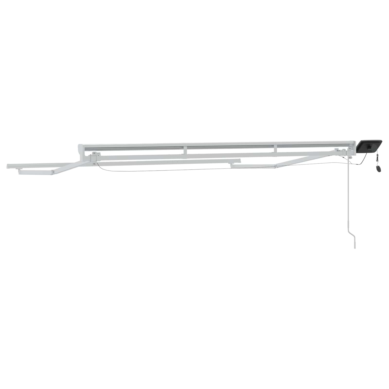 Cornice per Tenda Manuale con LED Bianco 3 x 2,5 m Alluminio | homemem39