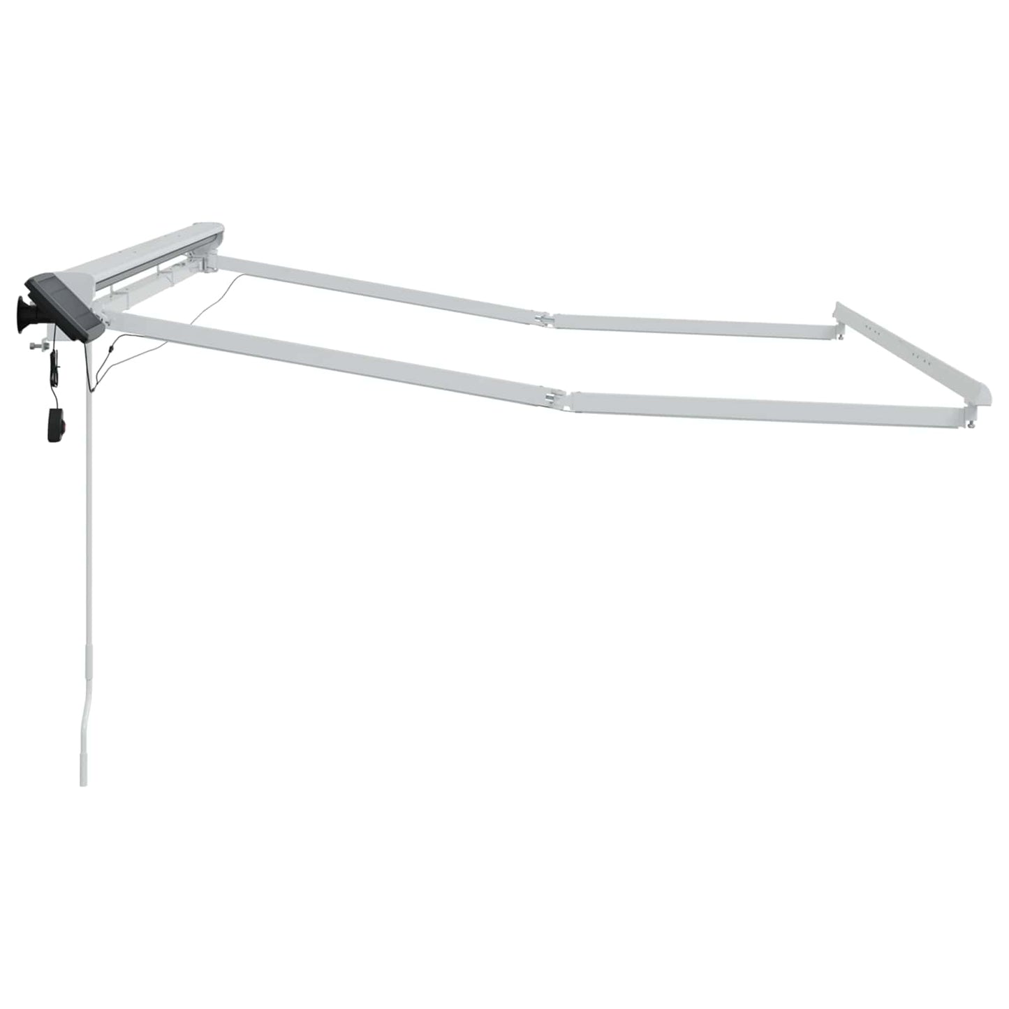 Cornice per Tenda Manuale con LED Bianco 3,5 x 2,5 m Alluminio | homemem39