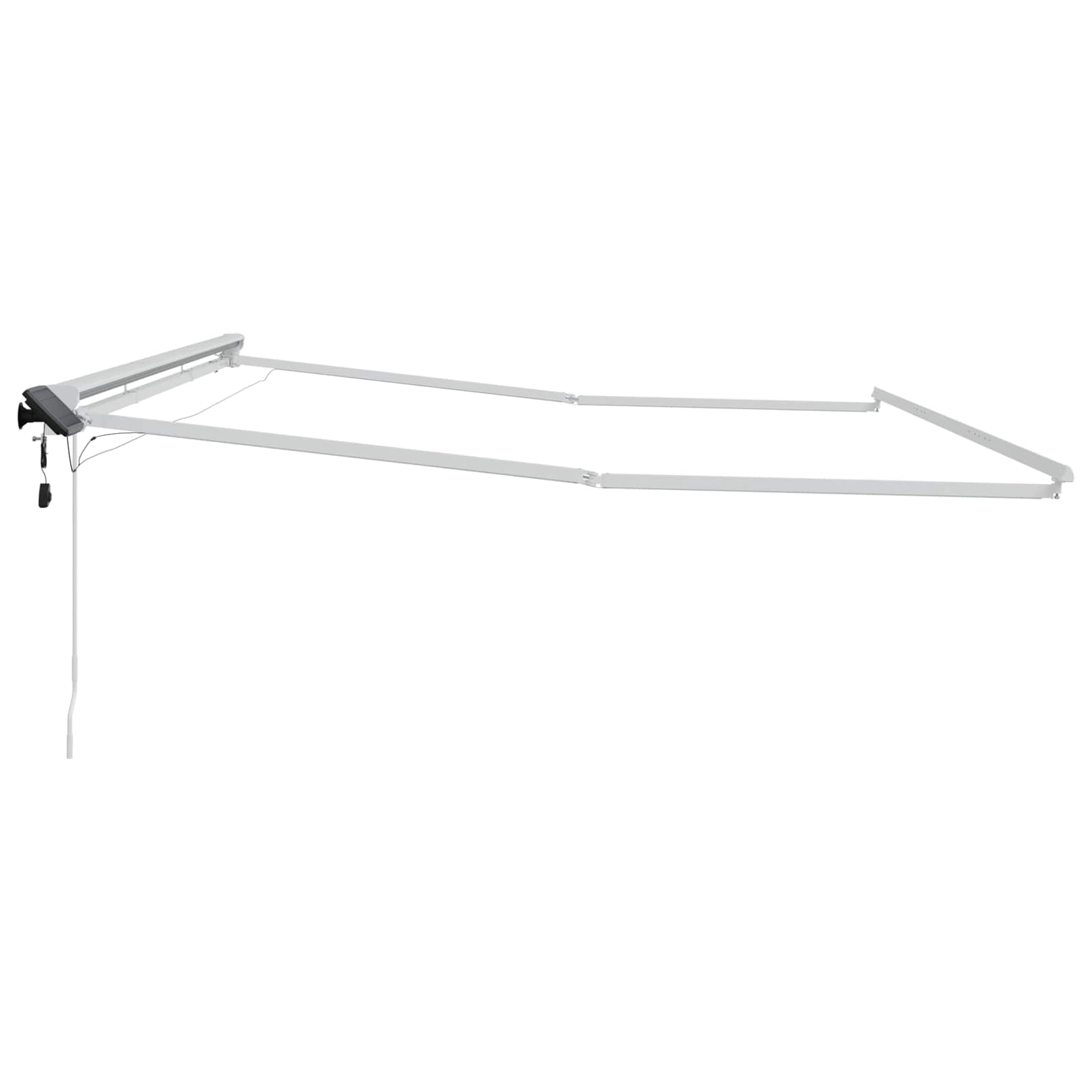 Cornice per Tenda Manuale con LED Bianco 4 × 3,5 m Alluminio | homemem39