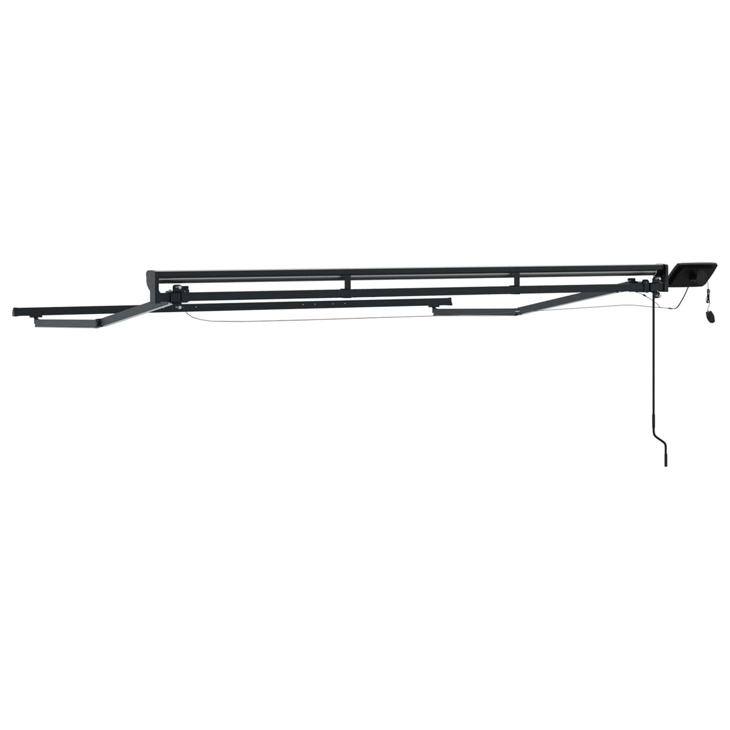 Cornice per Tenda Manuale con LED Antracite 3 x 2 m Alluminio | homemem39