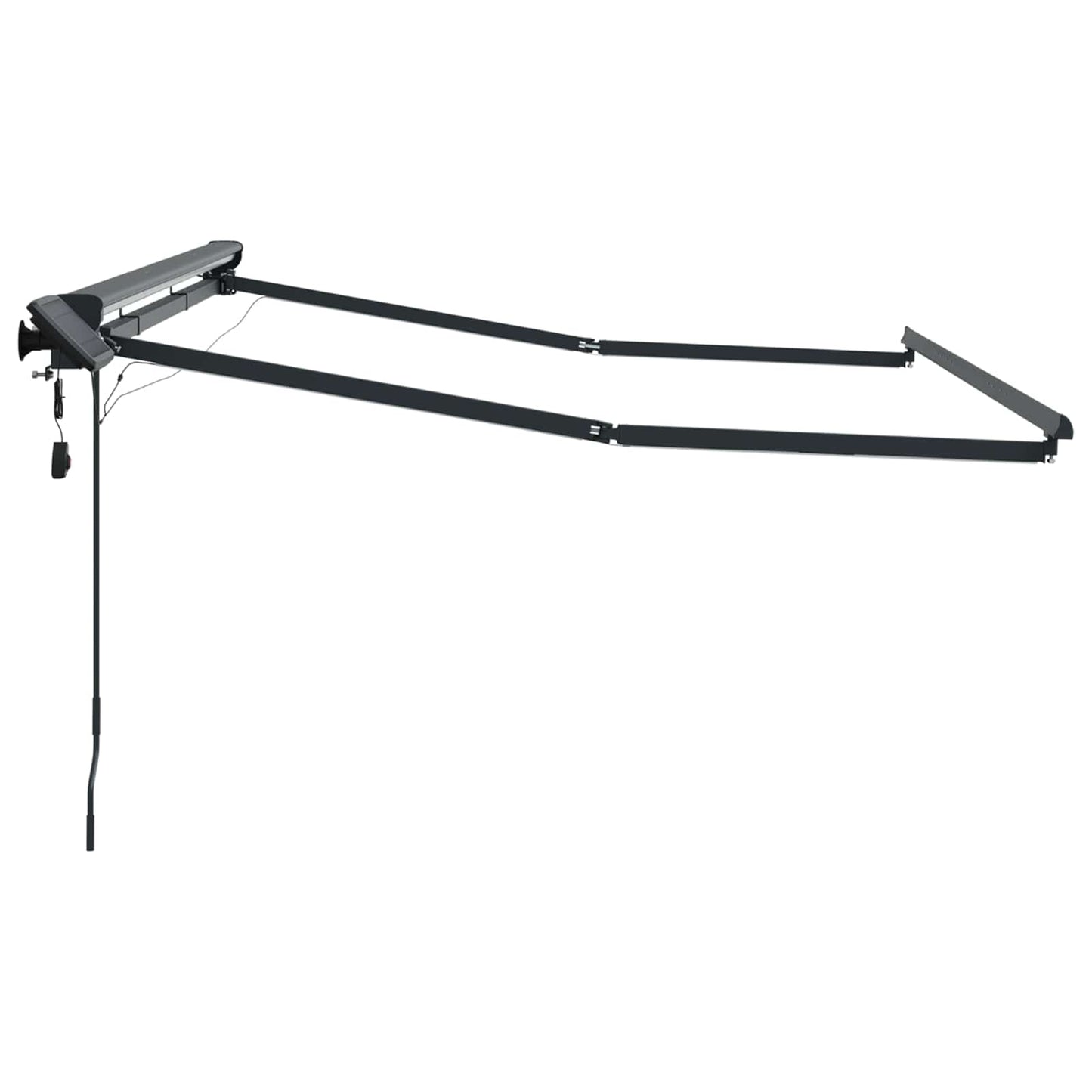 Cornice per Tenda Manuale con LED Antracite 3 x 2 m Alluminio | homemem39