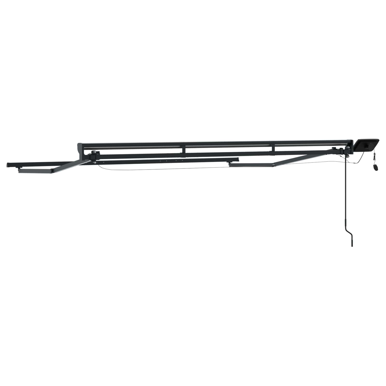 Cornice per Tenda Manuale con LED Antracite 3,5 x 2 m Alluminio | homemem39