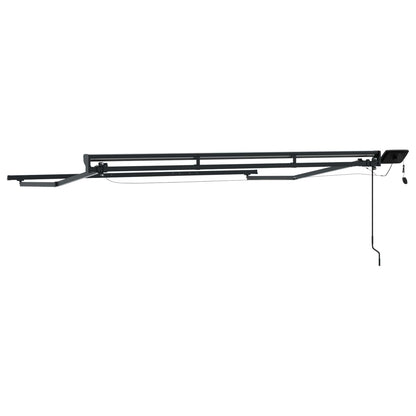 Cornice per Tenda Manuale con LED Antracite 3,5 x 2,5 m | homemem39