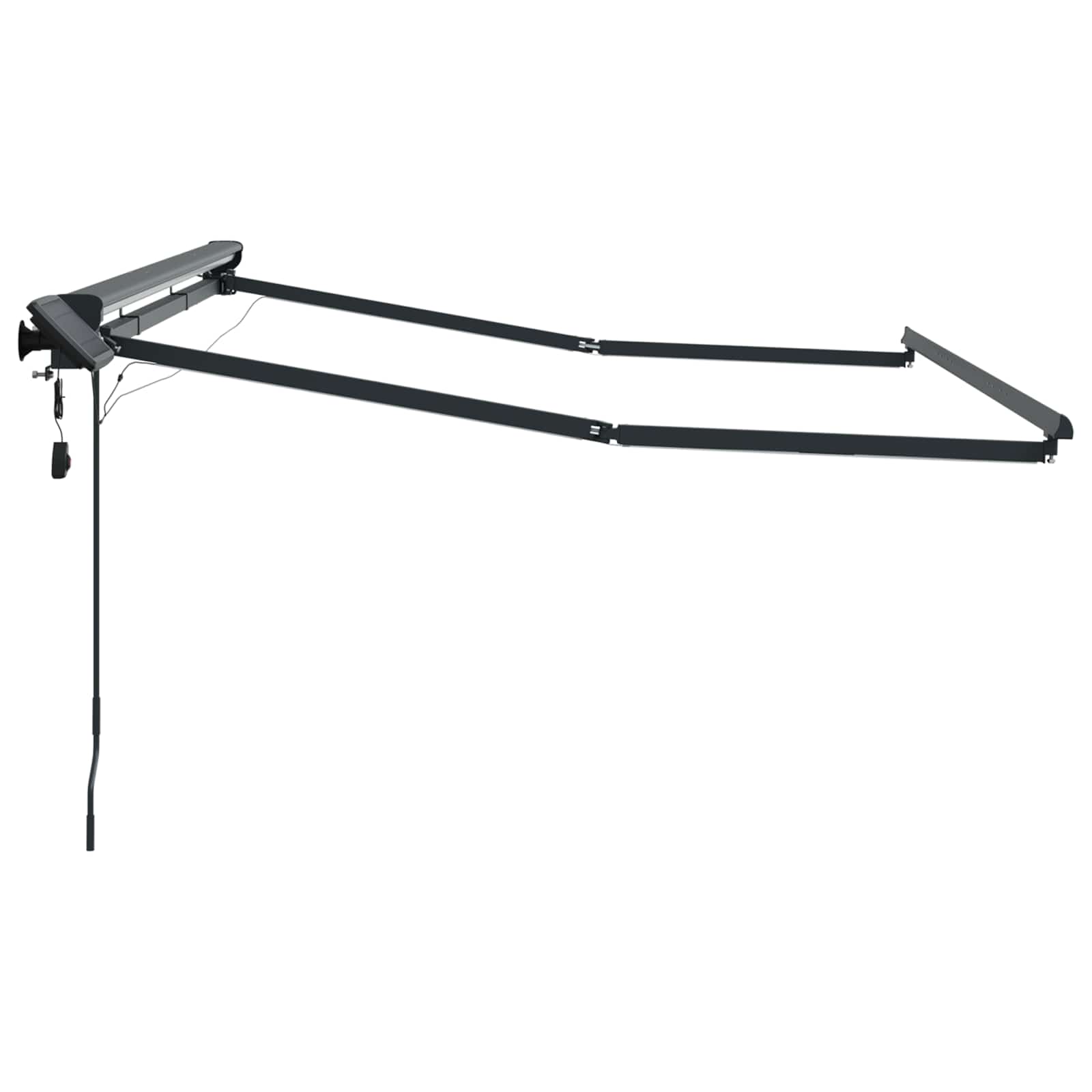 Cornice per Tenda Manuale con LED Antracite 3,5 x 2,5 m | homemem39