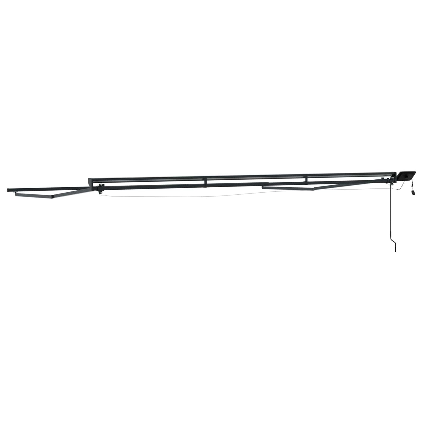 Cornice per Tenda Manuale con LED Antracite 4,5 × 3 m Alluminio | homemem39